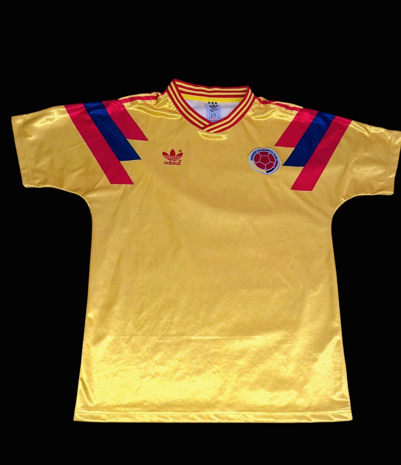 Colombia 1990 World Cup Away Jersey — Gold Adidas Kit