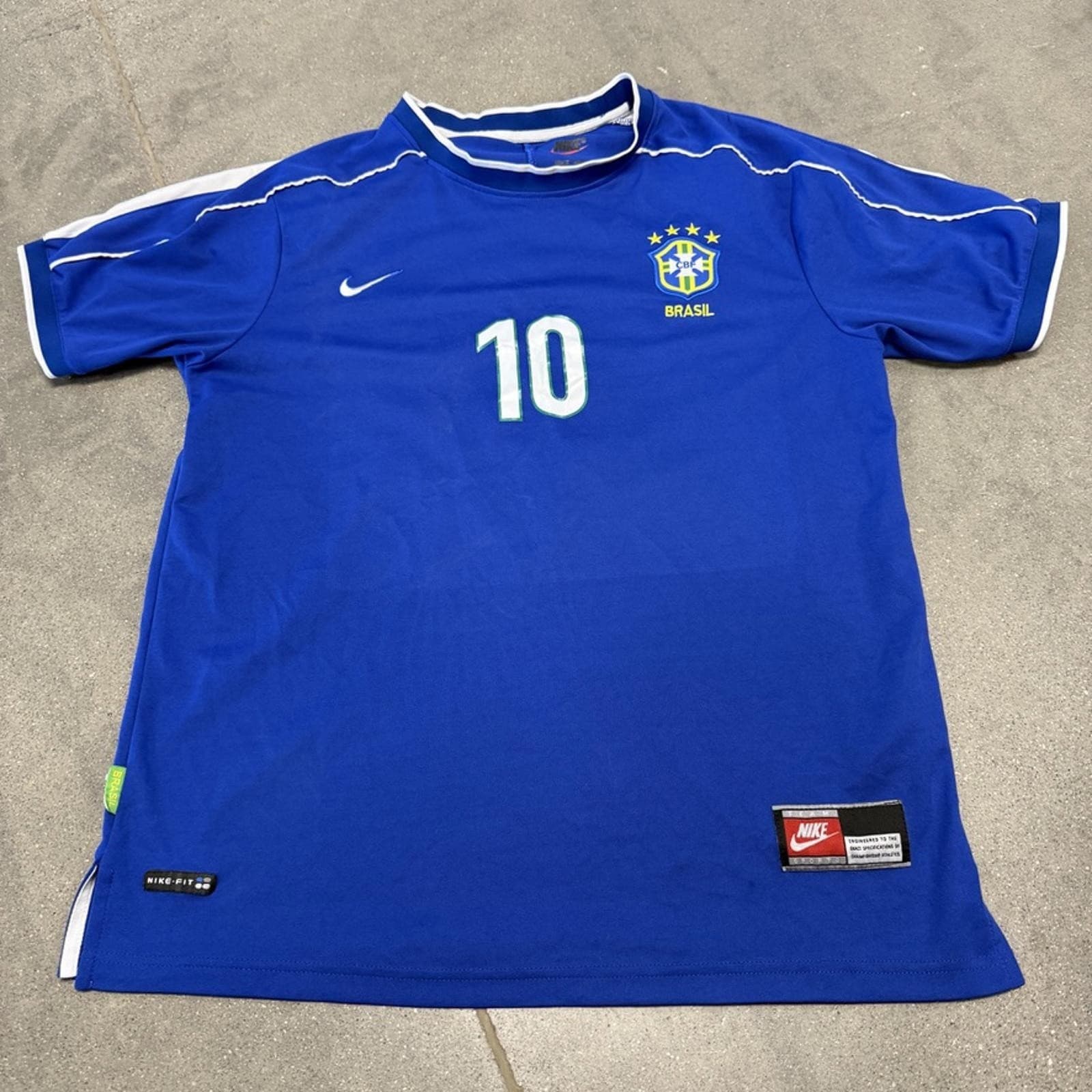 Vintage Nike Brazil Away Kit — Pelé #10, UK-Made