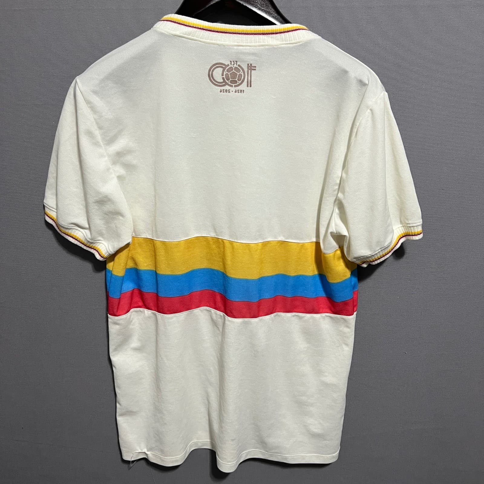 Adidas Colombia FCF 100th Anniversary Centenario Soccer Jersey Mens White Large