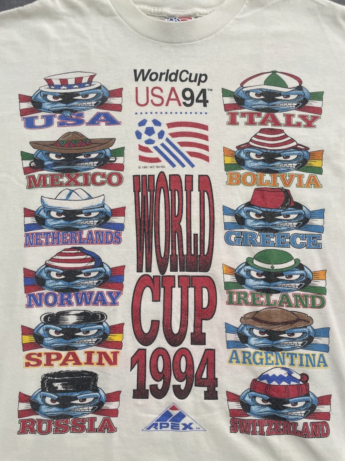 USA '94 World Cup Apex All-Nations Flags Tee