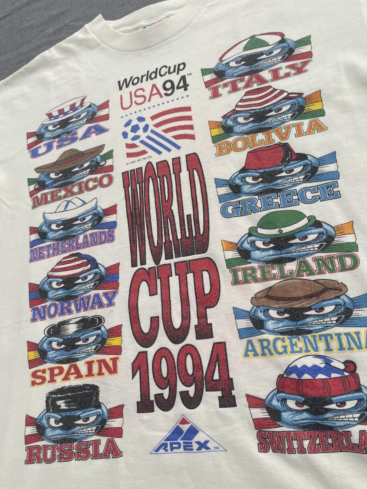 USA '94 World Cup Apex All-Nations Flags Tee