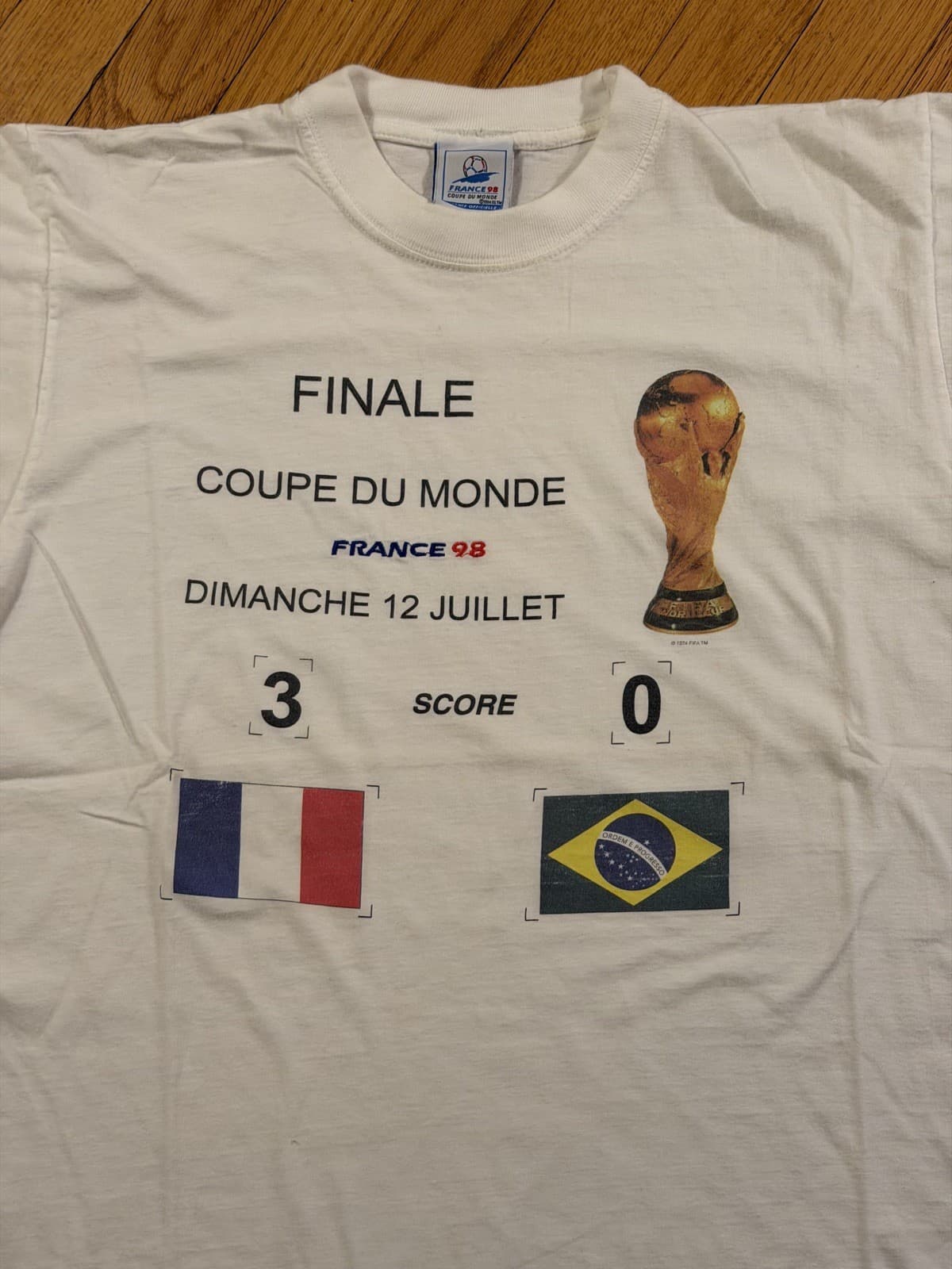 1998 World Cup Final: France vs Brazil Commemorative Tee