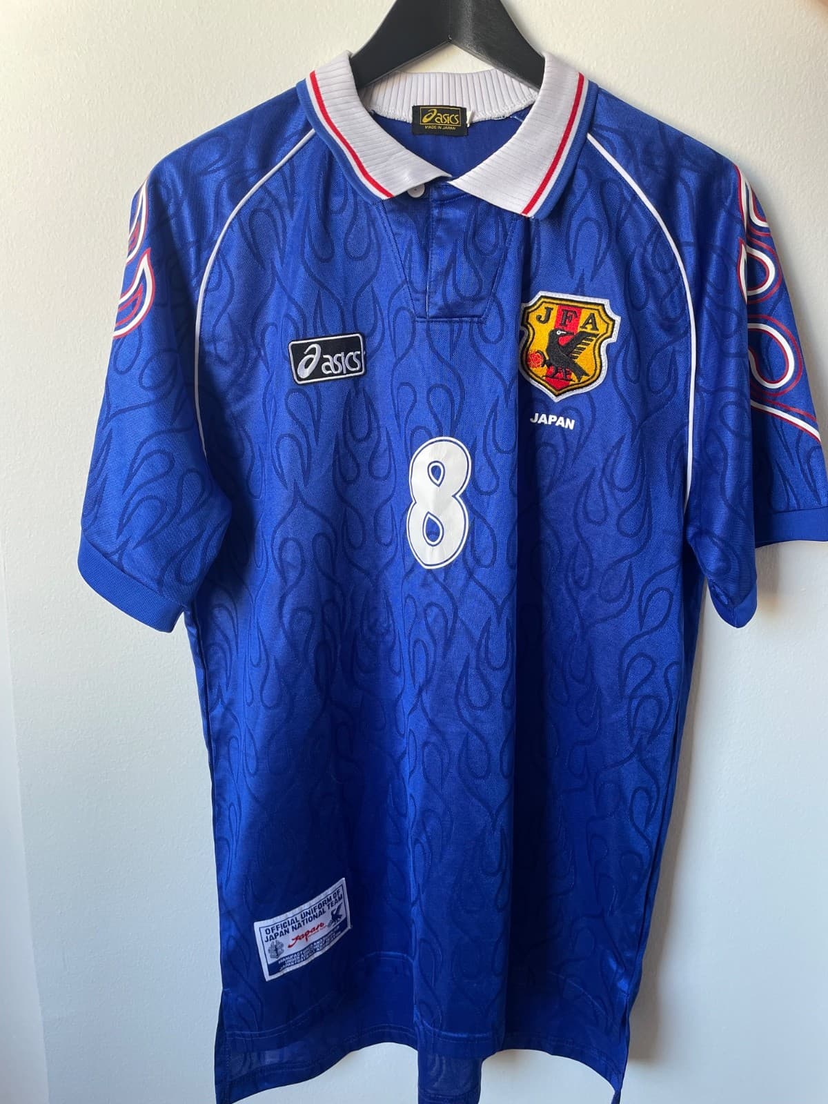 Vintage Japan 1998 World Cup Asics Home Shirt Nakata #8 Made in Japan JFA Rare