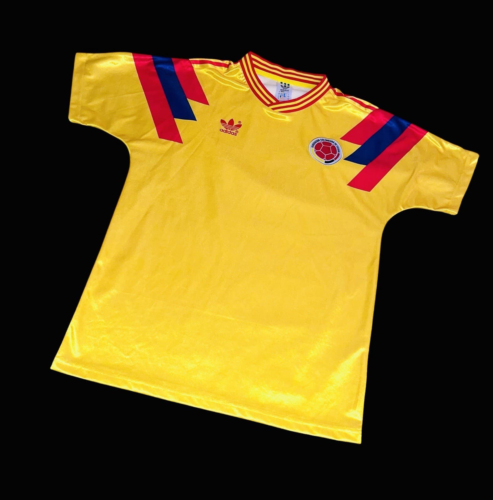Colombia 1990 World Cup Away Jersey — Gold Adidas Kit