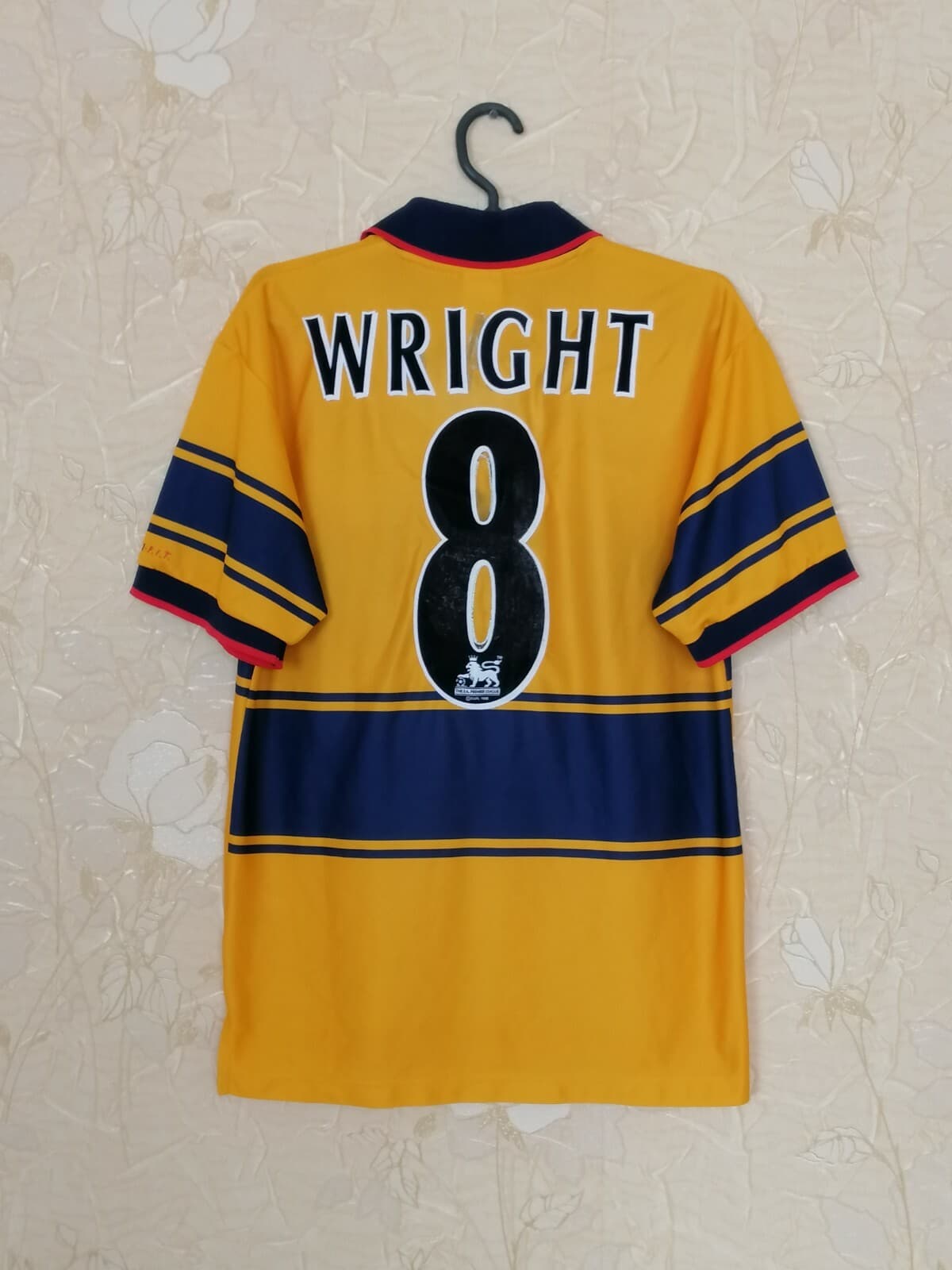 Arsenal FC 1997-1999 Away Shirt by Nike — Wright, No. 8
